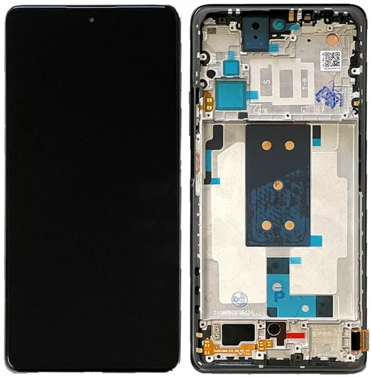 Дисплей для Xiaomi 11T, 11T Pro с сенсором и рамкой, черный (OLED) - 913960