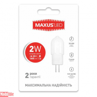 Светодиодная лампа (Led) Maxus 1-LED-208 (G4 2W 4100K 12V AC/DC)