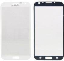 Стекло дисплея для ремонта Samsung N7100 Galaxy Note 2 белое