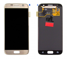 Дисплей для Samsung G930F Galaxy S7 с сенсором Золотистый Оригинал GH97-18523C