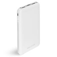 Портативная батарея WALKER WB-410, 10000mAh Li-Pol, 2xUSB, 1xUSB Type-C 2.1A, white