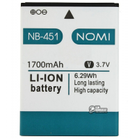 Аккумулятор для Nomi NB-451, i451 Twist, 1700mAh