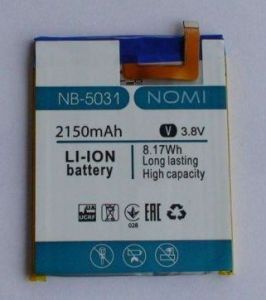 Аккумулятор для Nomi NB-5031, i5031 EVO X1, 2150mAh - 553003 Аккумулятор для Nomi NB-5031, i5031 EVO X1, 2150mAh - 553003