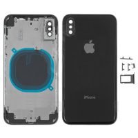 Корпус Apple iPhone X черный, с держателем SIM-карты, с боковыми кнопками