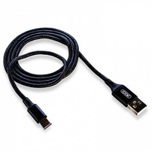 Дата-кабель USB XO NB143 1м Type-C плетений black - 914465 Дата-кабель USB XO NB143 1м Type-C плетений black - 914465