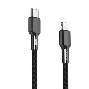 Дата-кабель USB XO NB-Q183A PD 20W 2.22A Fast charge Type-C - Lightning 1m black - 914565