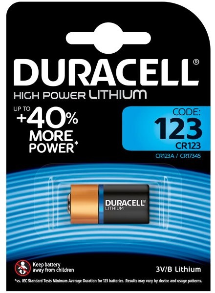 Батарейка Duracell CR123A bat 3B Lithium 1шт - 203090