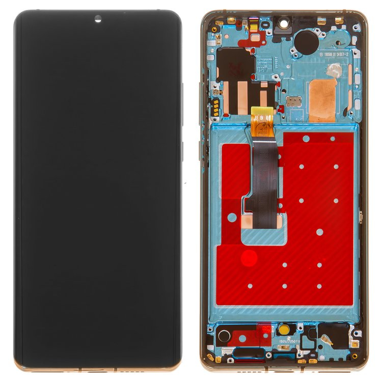 Дисплей для Huawei P30 Pro с сенсором и рамкой оранжевый - 563454