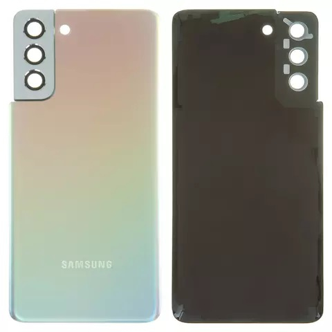 Задняя крышка Samsung G996 Galaxy S21 Plus 5G с стеклом камеры, серебро - 912216