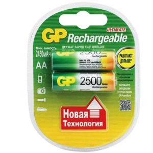 Аккумулятор GP AA R06 Ni-MH 2500 mAh (упаковка 2 шт.) - 500803