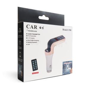 FM Модулятор Bluetooth 590BT + АЗУ 1USB black - 919330