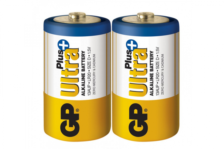 Батарейка GP D LR20 Ultra Plus 2шт Цена за 1 елемент. - 562364