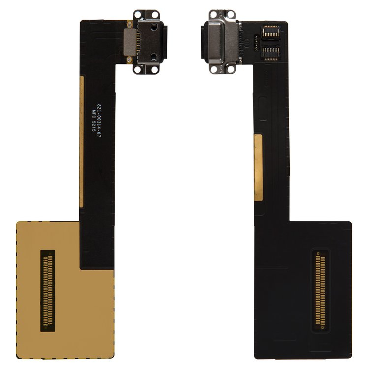 Шлейф Apple iPad Pro 9.7 коннектора зарядки с компонентами черный - 557194