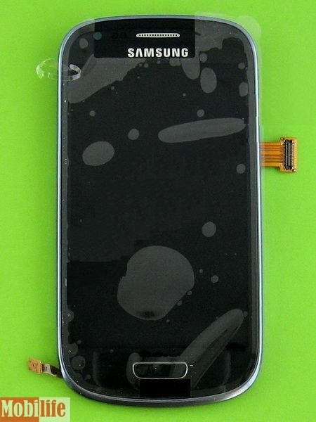 Дисплей Samsung i8190 Galaxy S3 mini с сенсором с рамкой синий - 537661