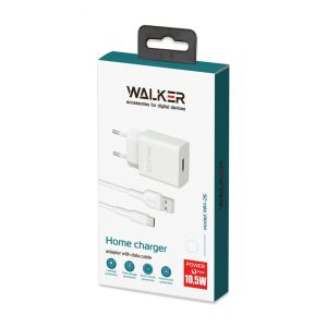Сетевое зарядное устройство WALKER WH-26 (1USB - 2.1A + Type-C cable) white - 919229 Сетевое зарядное устройство WALKER WH-26 (1USB - 2.1A + Type-C cable) white - 919229