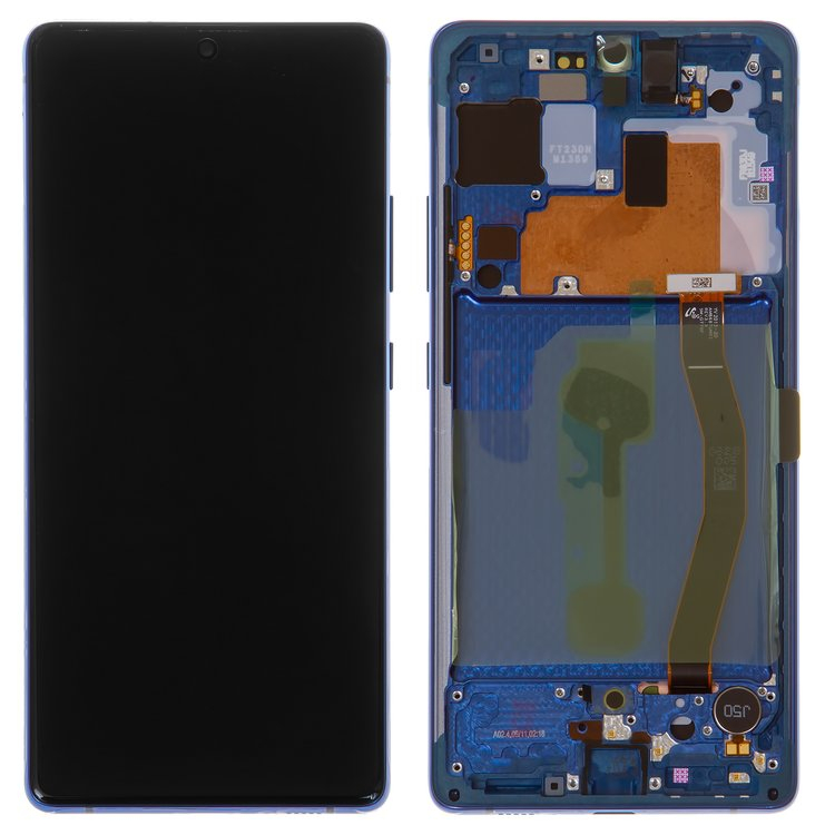 Дисплей для Samsung G770 Galaxy S10 Lite с сенсором и рамкой Синий Оригинал GH82-21672C, GH82-21992C, GH82-22045C - 564351