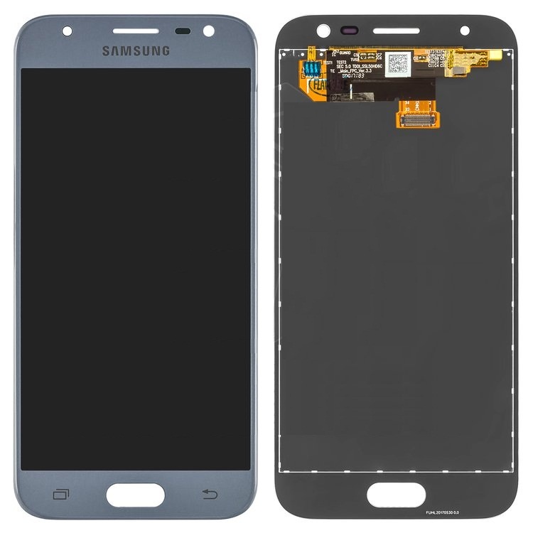 Дисплей для Samsung J330 Galaxy J3, J330H 2017 с сенсором серебристый Оригинал GH96-10992A - 555004