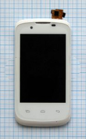 Дисплей для Prestigio MultiPhone 3540 с сенсором и рамкой белый