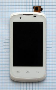 Дисплей для Prestigio MultiPhone 3540 с сенсором и рамкой белый - 546140