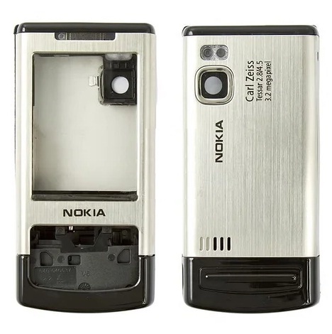Корпус Nokia 6500 slide Черный-silver - 201370