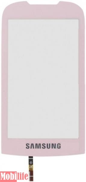 Сенсорное стекло (тачскрин) для Samsung S5560 розовый