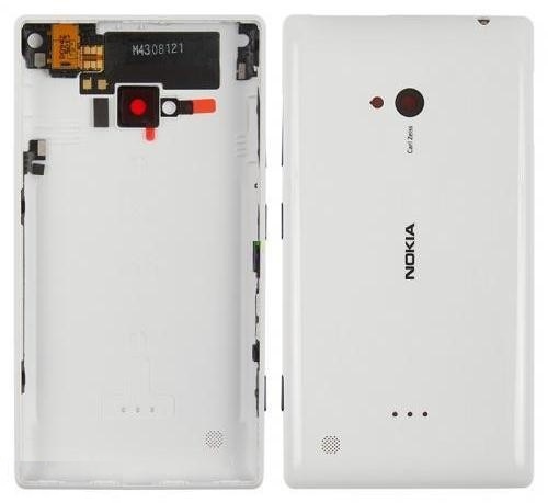 Задняя крышка Nokia 720 Lumia, RM-885 с боковыми кнопками белый - 534161