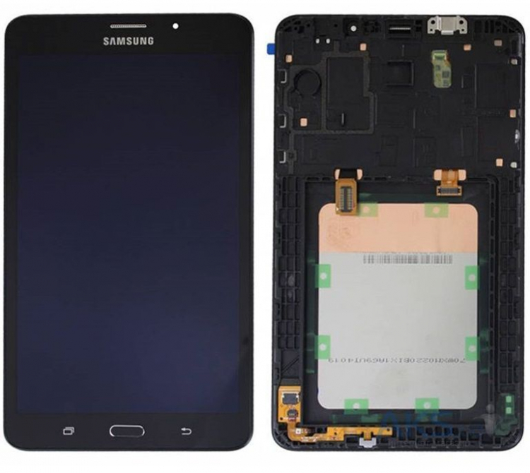 Дисплей для Samsung T285 Galaxy Tab A 7.0 LTE с сенсором и рамкой черный Оригинал GH97-18756A - 565441