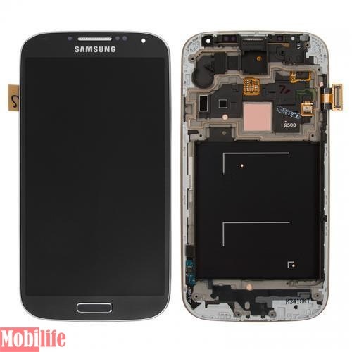 Дисплей Samsung i9505 Galaxy S4 с сенсором и рамкой черный Оригинал - 537066