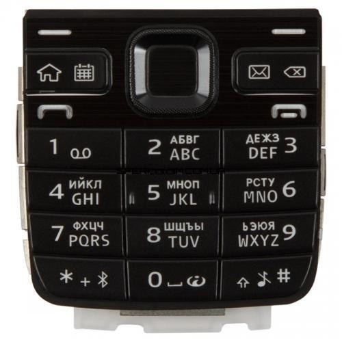 Клавиатура (кнопки) Nokia E52 Черная - 507440
