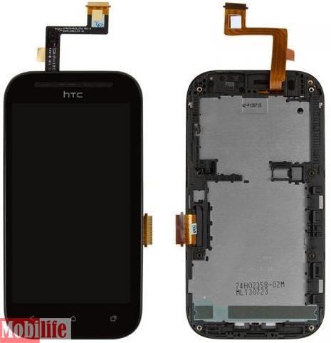 Дисплей (екран) для HTC One SV C520e Чорний з сенсором передньою панеллю чорний - 538464