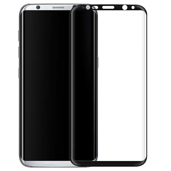 Захисне скло для Samsung N950, Note 8, 2,5D Чорне - 559484