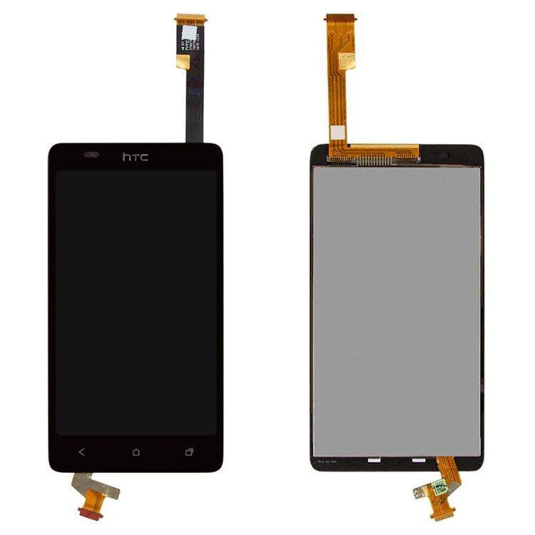 Дисплей для HTC Desire 400, One SU, T528w с сенсором черный - 539816