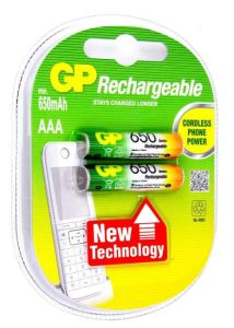 Акумулятор GP AAA R03 Ni-MH 650 mAh 2шт Ціна упаковки. - 500807