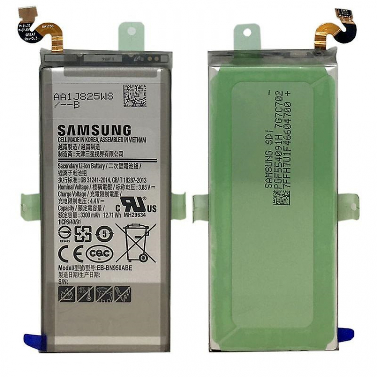 Аккумулятор для Samsung Galaxy Note 8, N950 EB-BN950ABE 3300mAh Оригинал GH82-15090A - 565345