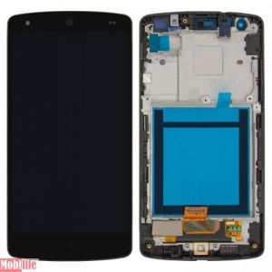 Дисплей LG D820, D821 Nexus 5 Google с сенсором и рамкой черный - 536567