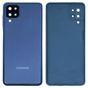 Задняя крышка Samsung M127 Galaxy M12 2021 с стеклом камеры, blue - 919035