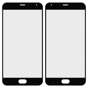 Скло дисплея для ремонту Meizu Pro 5 (M576) чорне - 553512