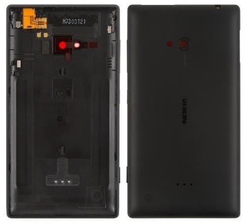 Задняя крышка Nokia 720 Lumia, RM-885 с боковыми кнопками черный - 534163