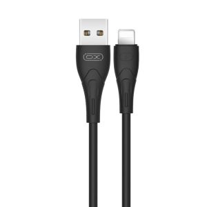 Дата-кабель USB XO NB146 Lightning прогумований black - 914472