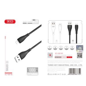 Дата-кабель USB XO NB146 Lightning прогумований black - 914472