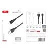 Дата-кабель USB XO NB146 Lightning прогумований black - 914472
