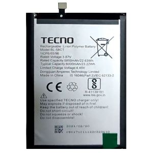 Аккумулятор Tecno Spark 7 (KF6), Spark 7T (KF6P) (BL-58CT) оригинал - 922424 Аккумулятор Tecno Spark 7 (KF6), Spark 7T (KF6P) (BL-58CT) оригинал - 922424