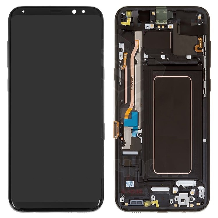 Дисплей для Samsung G955F Galaxy S8+ (Plus) с сенсором и рамкой черный (Oled) - 553314