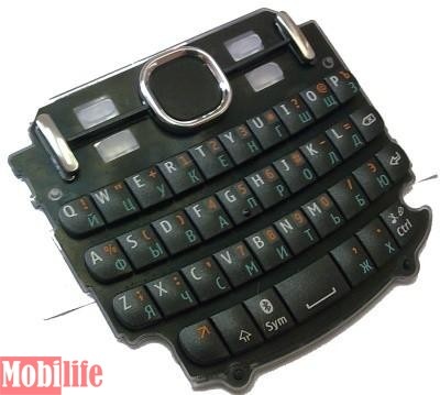 Клавиатура (кнопки) для Nokia Asha 200, Asha 201 серый оригинал - 538165