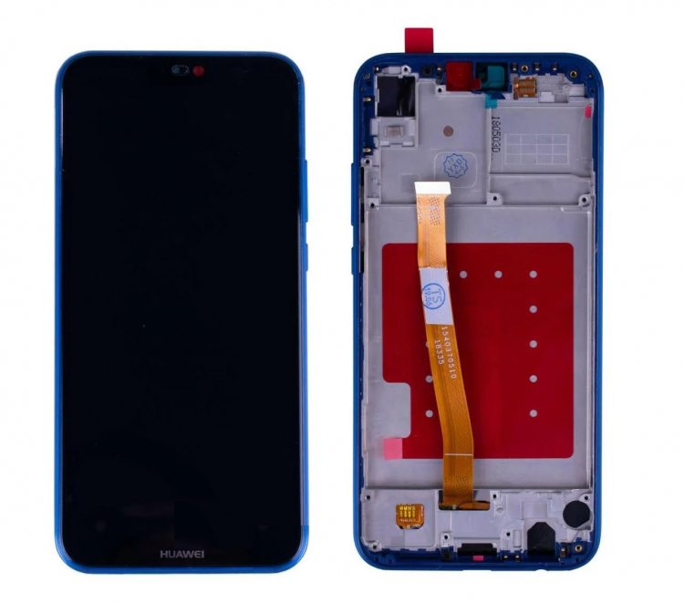 Дисплей для Huawei P20 Lite, Nova 3e (2017) ANE-L21, ANE-LX1 с сенсером и рамкой Синий - 561975