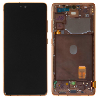 Дисплей для Samsung G781F Galaxy S20 FE 5G с сенсором и рамкой Оранжевый (Cloud Orange) Оригинал
