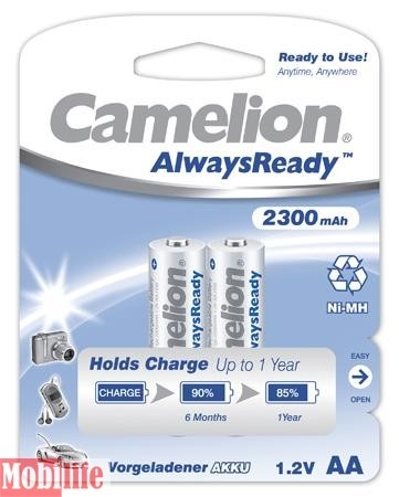 Аккумулятор Camelion AA R06 2шт 2300 mAh Ni-MH Always Ready Цена упаковки. - 525408