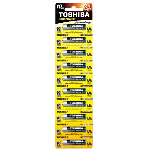Батарейка Toshiba AAA LR03 High Power Alkaline 10шт (блистер) Цена за 1 елемент. - 561078