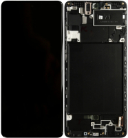 Дисплей Samsung A715 Galaxy A71 з сенсором і рамкою чорний Оригінал