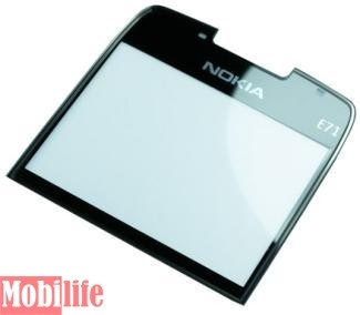 Стекло дисплея для ремонта Nokia E71 Черный - 532984